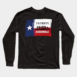 Patriots Assemble for Texas Long Sleeve T-Shirt